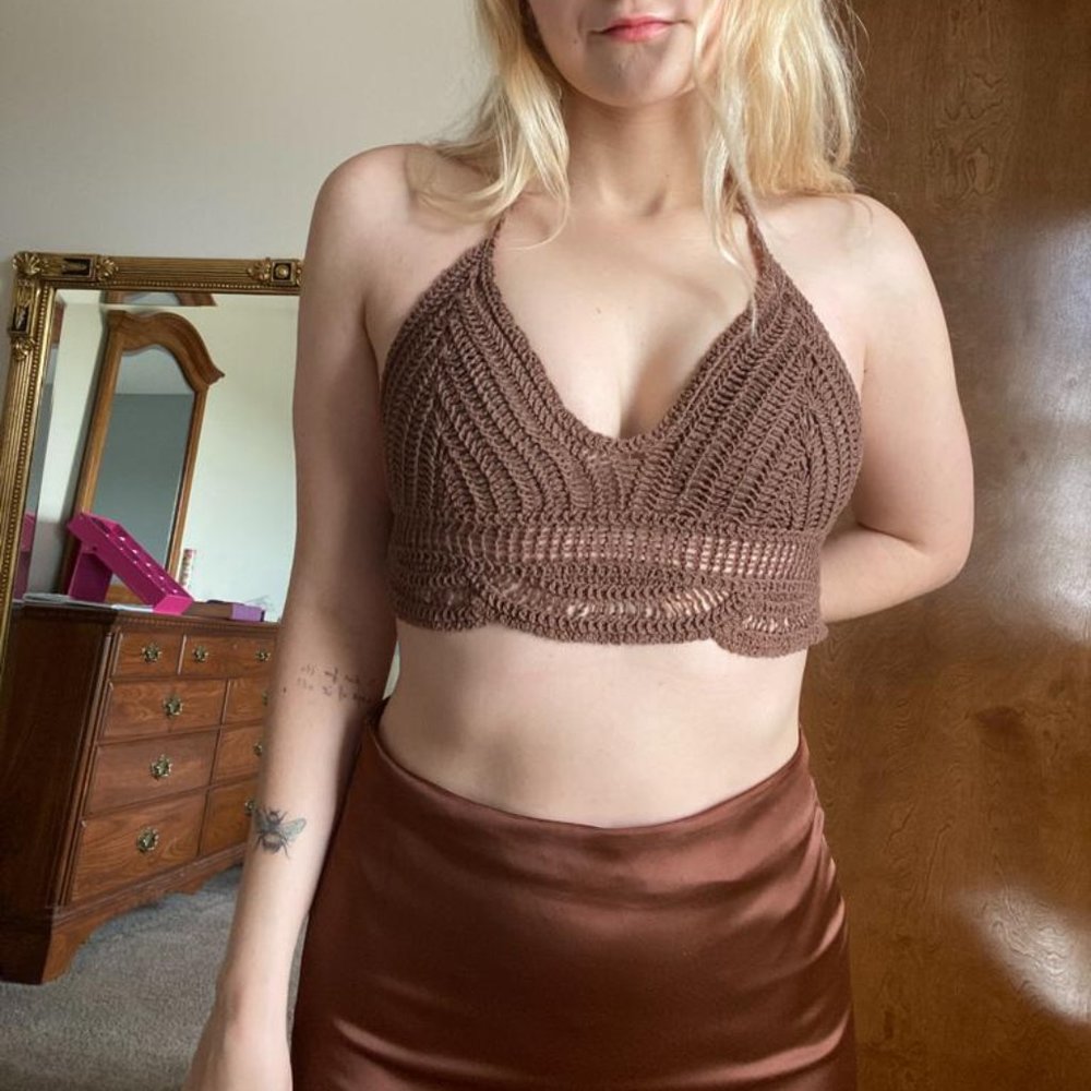 Shein 70s Hippie Crochet Top